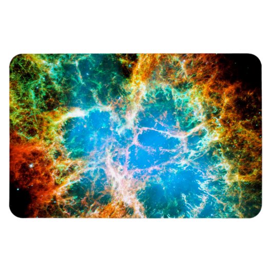 Crab Nebula Supernova Remnant Hubble Space Foto Magnet (Horizontal)