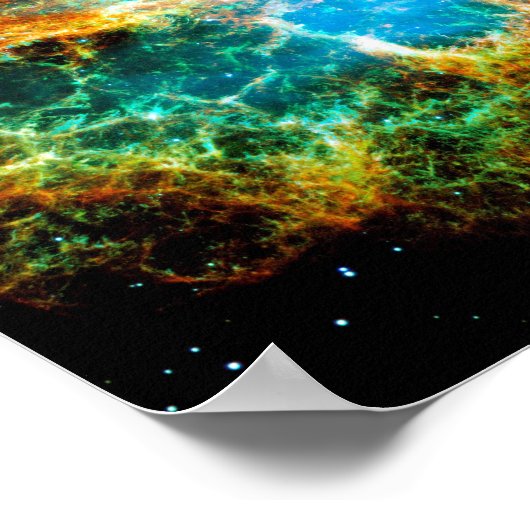 Crab Nebula Supernova Remnant Hubble Space Foto Poster (Ecke)