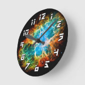 Crab Nebula Supernova Remnant Hubble Space Foto Runde Wanduhr (Winkel)