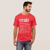 Crab Nutrition Facts Funny Erntedank Weihnachten T-Shirt (Vorne ganz)