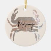 Crab Ocean Beach Crustacean Keramik Ornament (Vorne)
