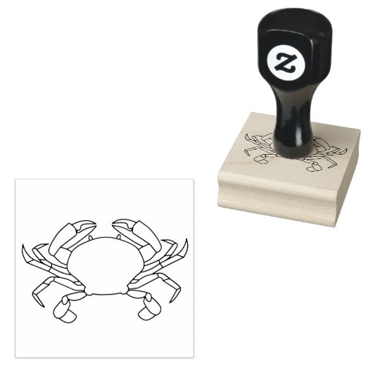 Crab Ocean Beach Nautic Fish Wasserfarbe Gummistempel (Stempel)