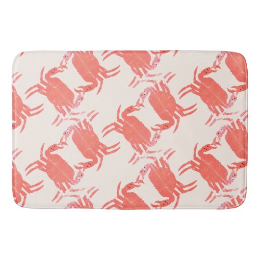 Crab Ocean Sea Creature Muster Badematte (Vorderseite)