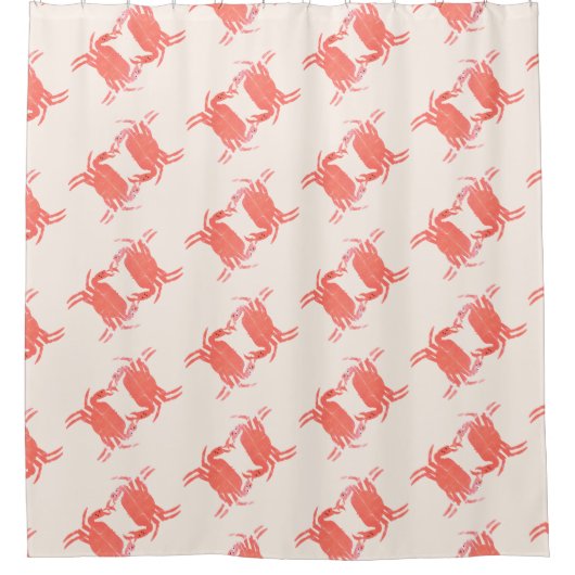 Crab Ocean Sea Creature Muster Duschvorhang (Vorderseite)