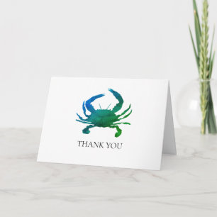 Crab Painting Coastal Sommer Danke Karte