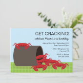 Crab-Party Einladungen (Stehend Vorderseite)