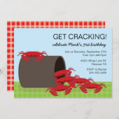 Crab-Party Einladungen (Vorne/Hinten)