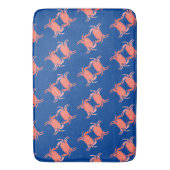 Crab Pattern Blue Dusche Badematte (Vorderseite Vertikal)