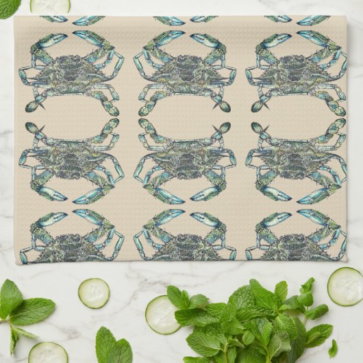 Crab Pattern Handtuch (Gefaltet)
