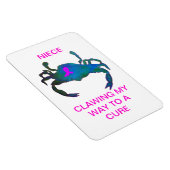 Crab Pink Ribbon Auto Magnet Brustkrebs (Rechte Seite)