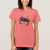 Crab Pink Ribbon T - Shirt Brustkrebs Bewusstsein (Vorderseite)