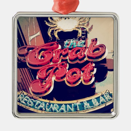Crab Pot Restaurant Silbernes Ornament (Vorne)