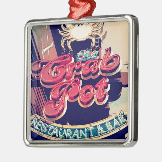 Crab Pot Restaurant Silbernes Ornament (Links)