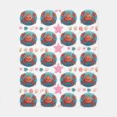 Crab Princess Pattern Fleecedecke (Vorderseite)