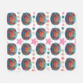 Crab Princess Pattern Fleecedecke (Vorderseite (Horizontal))