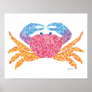 Crab Print Poster