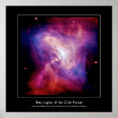 Crab Pulsar Time Laptop - Neutron Star Poster (Vorne)