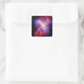 Crab Pulsar Time Laptop - Neutron Star Quadratischer Aufkleber (Tasche)