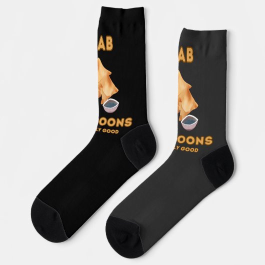 Crab Rangoon Insanely Good Socken (Linkes Detail)