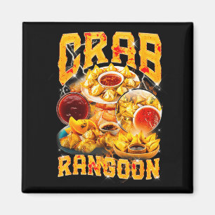 Crab Rangoon Meme Bootleg Rap-Stil 90er Vintage Magnet