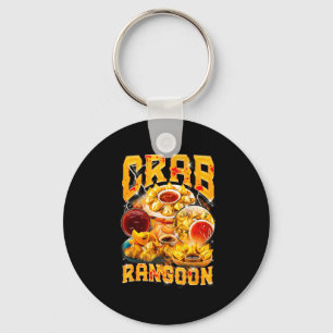 Crab Rangoon Meme Bootleg Rap Stil 90er Vintage Schlüsselanhänger