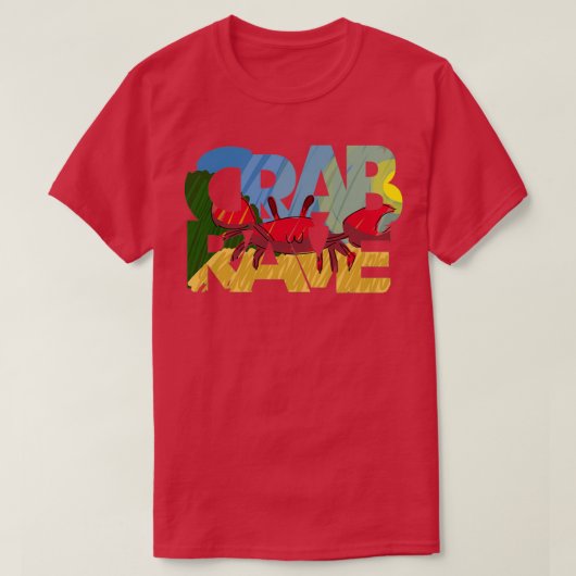 Crab Rave Sticker Classic TShirt (Design vorne)
