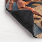 Crab Reading a Message on a Beach Mousepad (Ecke)