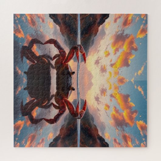 crab reflection art puzzle (Horizontal)