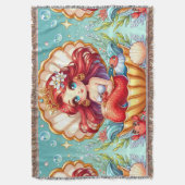 Crab Royalty Coral Cove Drawstring Wall Clock Decke (Vorderseite Vertikal)