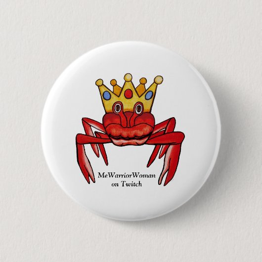 Crab Royalty, MeWarriorFrau auf Twitch Button (Vorderseite)