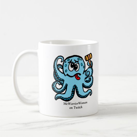 Crab Royalty, MeWarriorFrau auf Twitch Kaffeetasse (Links)