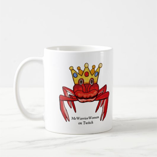 Crab Royalty, MeWarriorFrau auf Twitch Kaffeetasse (Links)