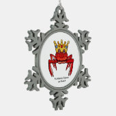 Crab Royalty, MeWarriorFrau auf Twitch Schneeflocken Zinn-Ornament (Links)