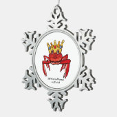 Crab Royalty, MeWarriorFrau auf Twitch Schneeflocken Zinn-Ornament (Rechts)