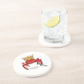 Crab Royalty mit Messer, MeWarriorFrau auf Twitch Getränkeuntersetzer (Seite)