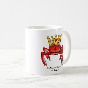 Crab Royalty mit Messer, MeWarriorFrau auf Twitch Kaffeetasse