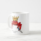 Crab Royalty mit Messer, MeWarriorFrau auf Twitch Kaffeetasse (Vorderseite Links)