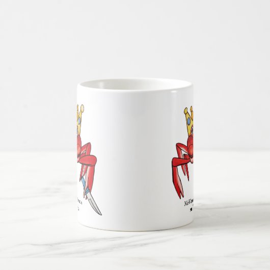 Crab Royalty mit Messer, MeWarriorFrau auf Twitch Kaffeetasse (Mittel)