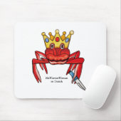 Crab Royalty mit Messer, MeWarriorFrau auf Twitch Mousepad (Mit Mouse)