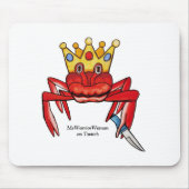 Crab Royalty mit Messer, MeWarriorFrau auf Twitch Mousepad (Vorne)