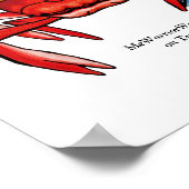 Crab Royalty mit Messer, MeWarriorFrau auf Twitch Poster (Ecke)