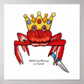 Crab Royalty mit Messer, MeWarriorFrau auf Twitch Poster (Vorne)