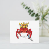 Crab Royalty mit Messer, MeWarriorFrau auf Twitch Postkarte (Stehend Vorderseite)
