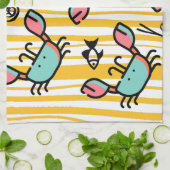 Crab Seafood Fish Pattern  Geschirrtuch (Gefaltet)