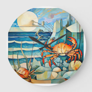 Crab Serenade Große Wanduhr