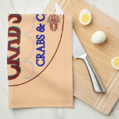 Crab Shack Logo Geschirrtuch (Viertel Falte)