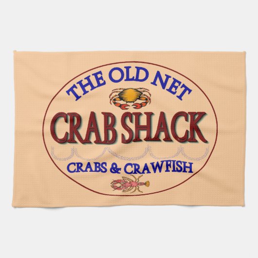 Crab Shack Logo Geschirrtuch (Horizontal)