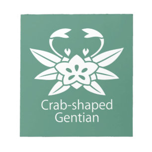 Crab-shaped gentian notizblock