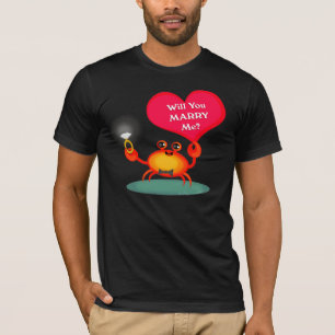 Crab-Shirt für Hochzeitspaziergänge, Verlobung T-Shirt