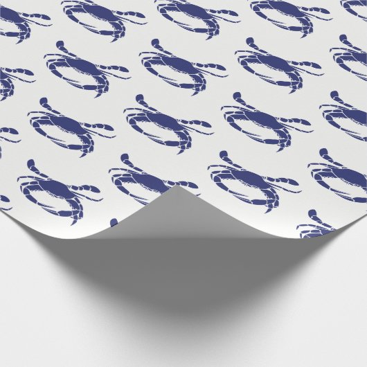 Crab Silhouette #1, die Blau Zeichne Geschenkpapier (Ecke)